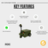 ROC Container Towing key features with a green towing device on a white background