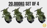 Shipping Container Castors – 20,000kg Capacity (Set of 4)
