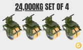 Shipping Container Castors – 24,000kg Capacity (Set of 4)