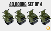 Shipping Container Castors – 40,000kg Capacity (Set of 4)