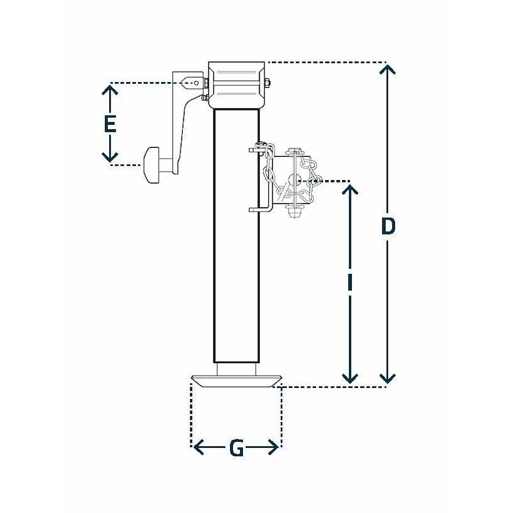 Side Winding Trailer Jacks – Type LR
