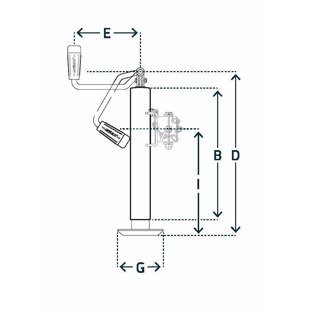 Top Winding Trailer Jacks – Type ST