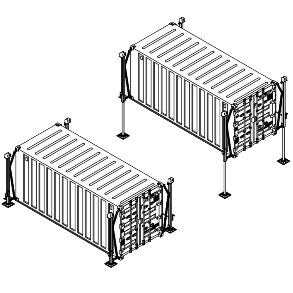 Container Stack Jig Iso Container Lifting Jacks Tandemloc Inc. Beam Lifting Equipment.