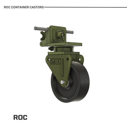 ROC Shipping Container Castors 20,000kg wheel on a white background