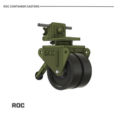 Shipping Container Castors 40,000kg on a white background