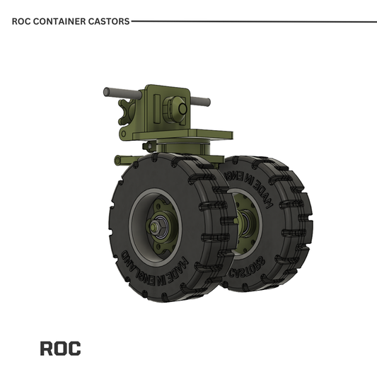 Shipping Container Castors Off Road 12,000kg on a white background